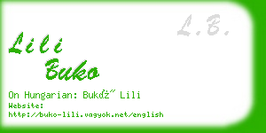lili buko business card